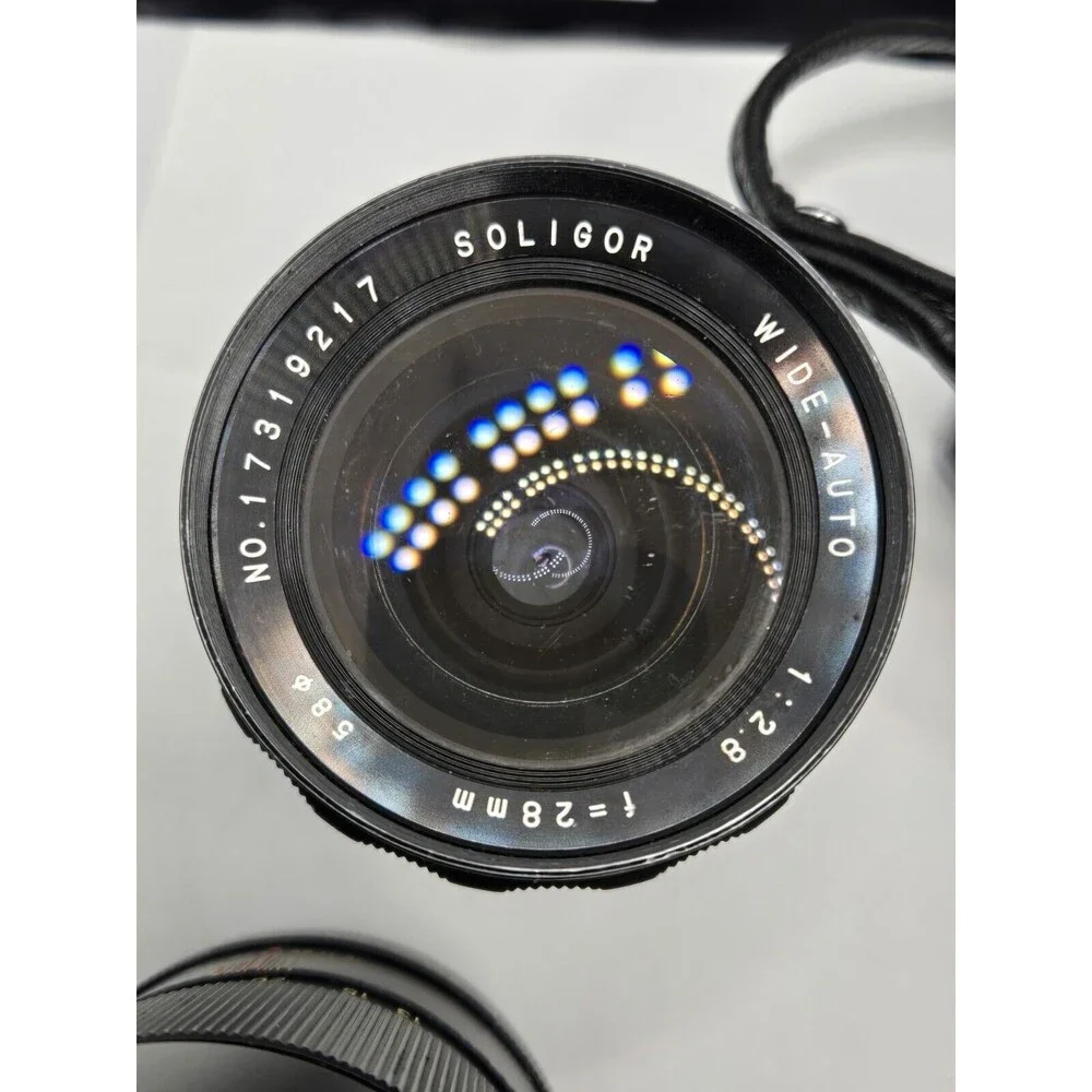 Konica Autoreflex T 35mm Film Camera Samigon 55mm From JAPAN 2x Addl Lens Flash